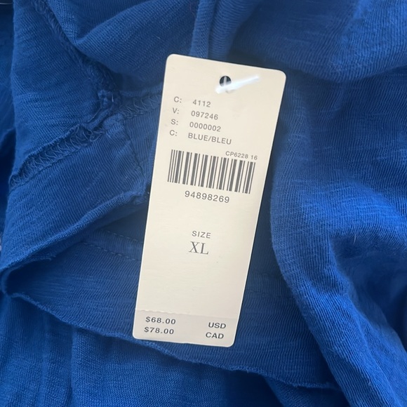 NEW WITH TAGS ANTHROPOLOGIE Pilcro Blue Textuted Babydoll In XL MSRP $68 - Picture 6 of 6